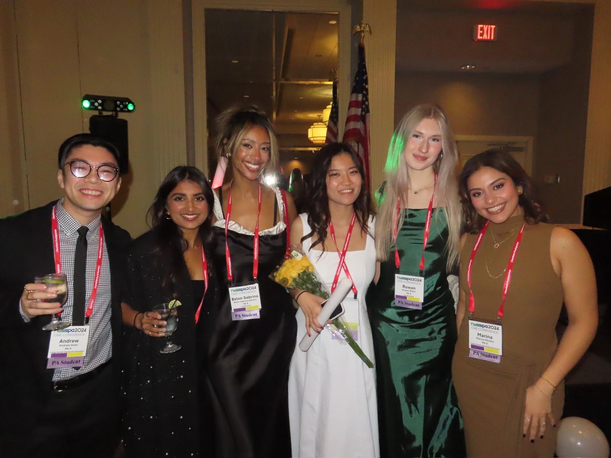 Phoebe with PA school classmates at a conference